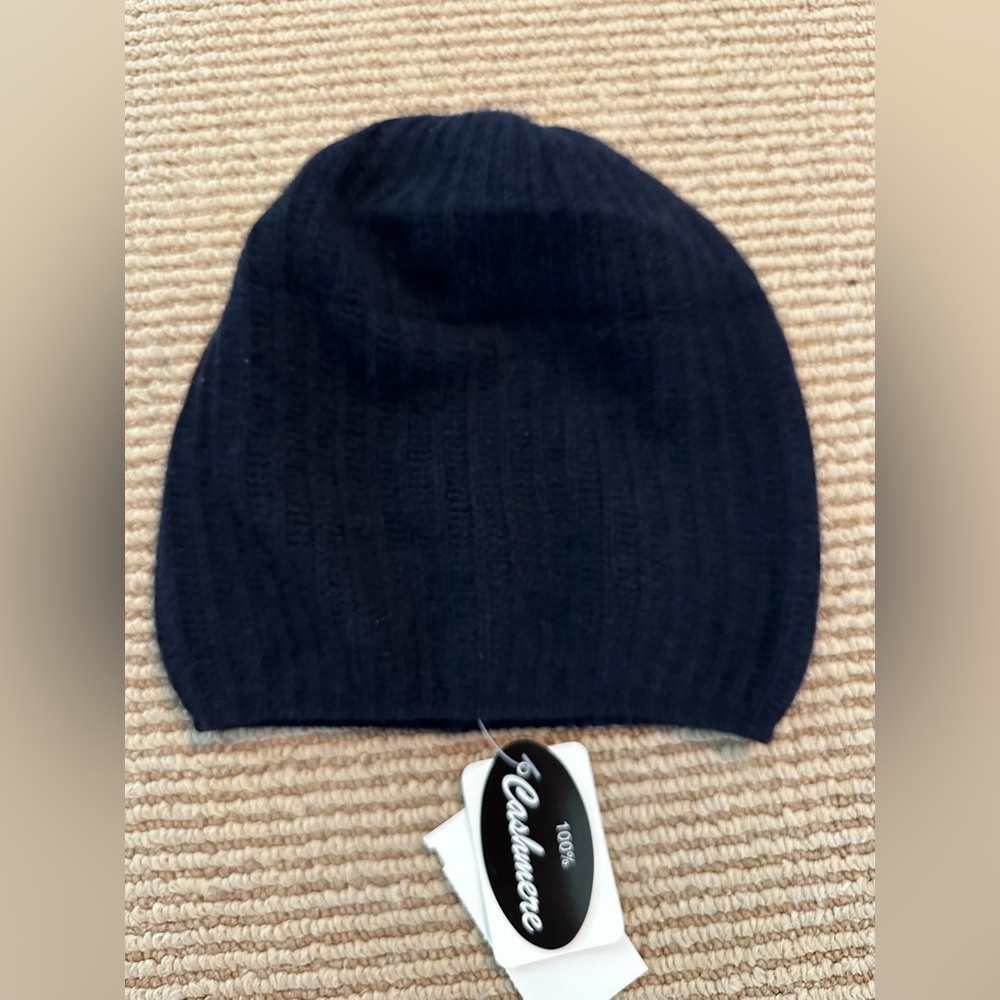 Portolano 100% Cashmere Ribbed Beanie